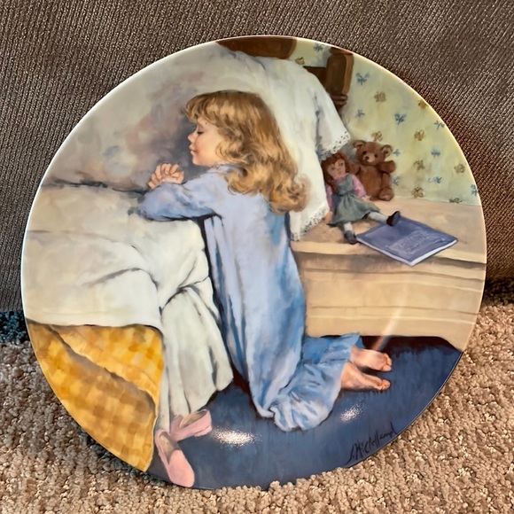 Reco International Corp. “Evening Prayer” 1987 Plate by John McClelland - Picture 1 of 5